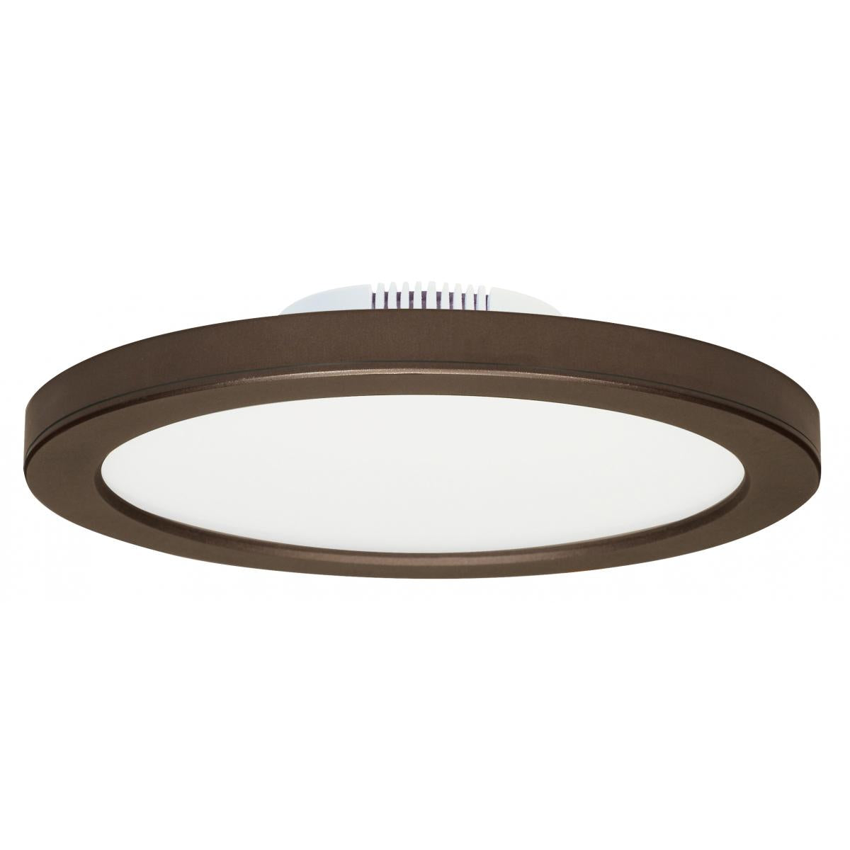 Satco S9885 12W/LED/7"FLUSH/3K/BRZ/SL 12 watt 7" Flush Mount LED Fixture 3000K Bronze finish 120/277 volts