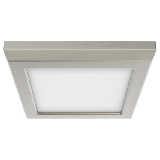 Satco 62-1707 Blink Pro - 9W 5in LED Fixture CCT Selectable Square Shape Brushed Nickel Finish 120V