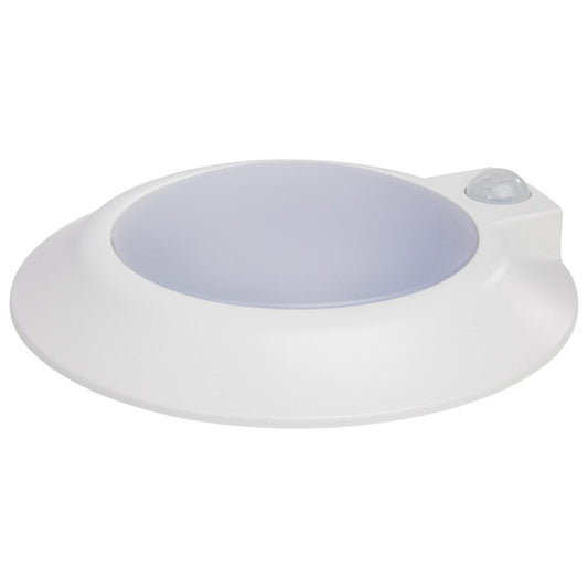 Satco 62-1820 7 Inch LED Disk Light Fixture with Occupancy Sensor White Finish CCT Selectable
