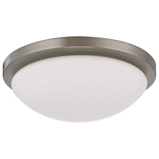 Satco 62-1842 Button 11 Inch LED Flush Mount Fixture Brushed Nickel Finish CCT Selectable 120 Volts