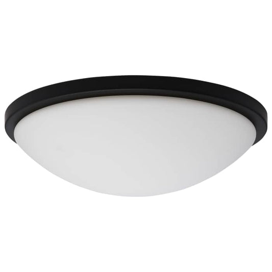 Satco 62-1942 LED BUTTON BL 11" FLUSH Button 11 Inch LED Flush Mount Fixture Matte Black Finish CCT Selectable 120 Volts