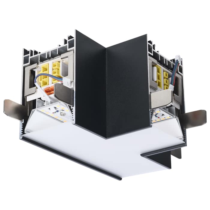 Satco 65-1285 LED T-CONNECTOR LINEAR SYSTEM Momentum T-Connector for LED Linear System Black
