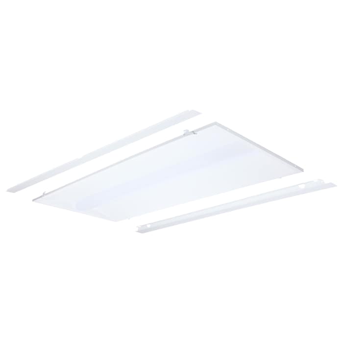 Satco 65-1302 50/40/30 Watt LED 2x4 Center Basket Troffer Retrofit Kit  35K/4K/5K CCT  Dimmable  120-277 Volt  Matte White Finish