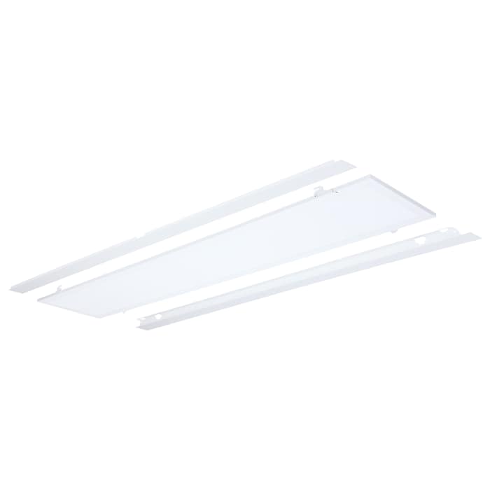 Satco 65-1320 40/30/20 Watt LED 1x4 Flat Panel Troffer Retrofit Kit  35K/4K/5K CCT  Dimmable  120-277 Volt  Matte White Finish
