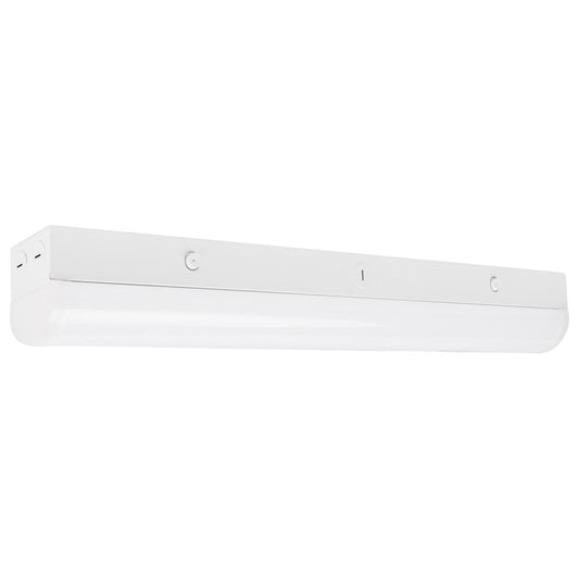 Satco 65-698 LED 2 ft. Linear Strip Light 20W White Finish CCT Selectable 100-277V Integrated EM & Sensor