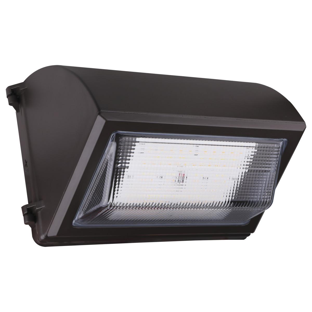 Satco 65-762 Emergency LED Cutoff Wall Pack CCT Selectable 3K/4K/5K Wattage Adjustable Bypassable Photocell 120-277 Volt
