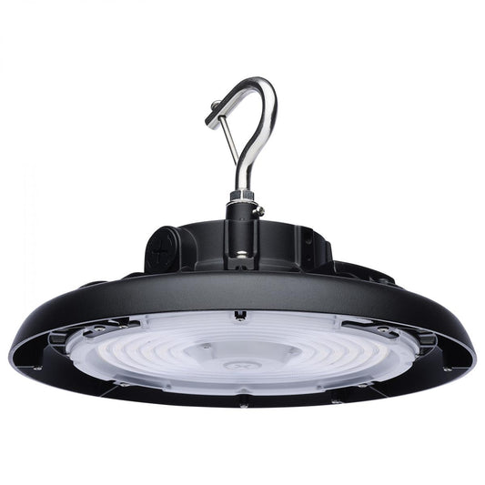 Satco 65-770R3 Wattage 80W/100W/120W and CCT Selectable 3K/4K/5K LED UFO High Bay 120-347 Volt Black Finish