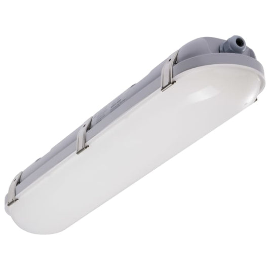 Satco 65-836 2' LED EM LINEAR VAPOR PROOF 20 Watt LED 2 Foot Linear Vapor Proof Fixture 3K/4K/5K CCT Selectable 120-347 Volt Gray Finish
