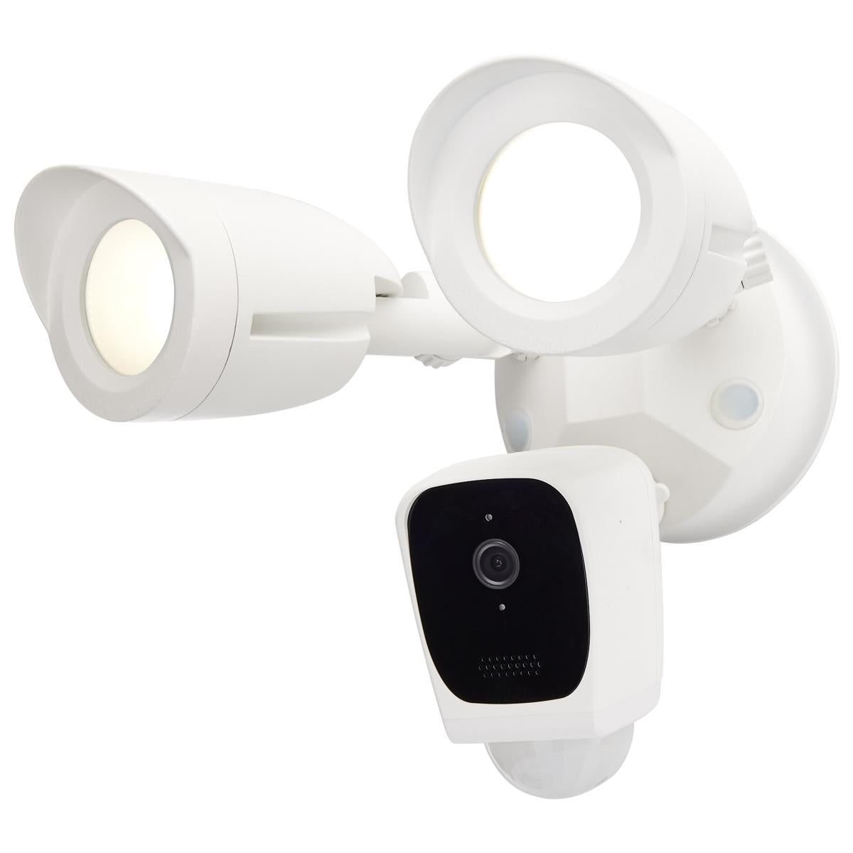 Satco 65-900R1 BULLET SEC LGT W/ CAMERA - WH Starfish; Bullet SMART Security Light w/Camera; 20 Watt; 3000K CCT; White Finish; 120-277 Volt