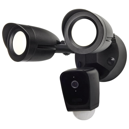 Satco 65-901R1 BULLET SEC LGT W/ CAMERA - BK Starfish; Bullet SMART Security Light w/Camera; 20 Watt; 3000K CCT; Black Finish; 120-277 Volt