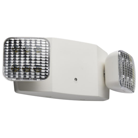 Satco 67-130 Emergency Light, 90min Ni-Cad backup, 120/277V, Dual Head, Universal Mounting