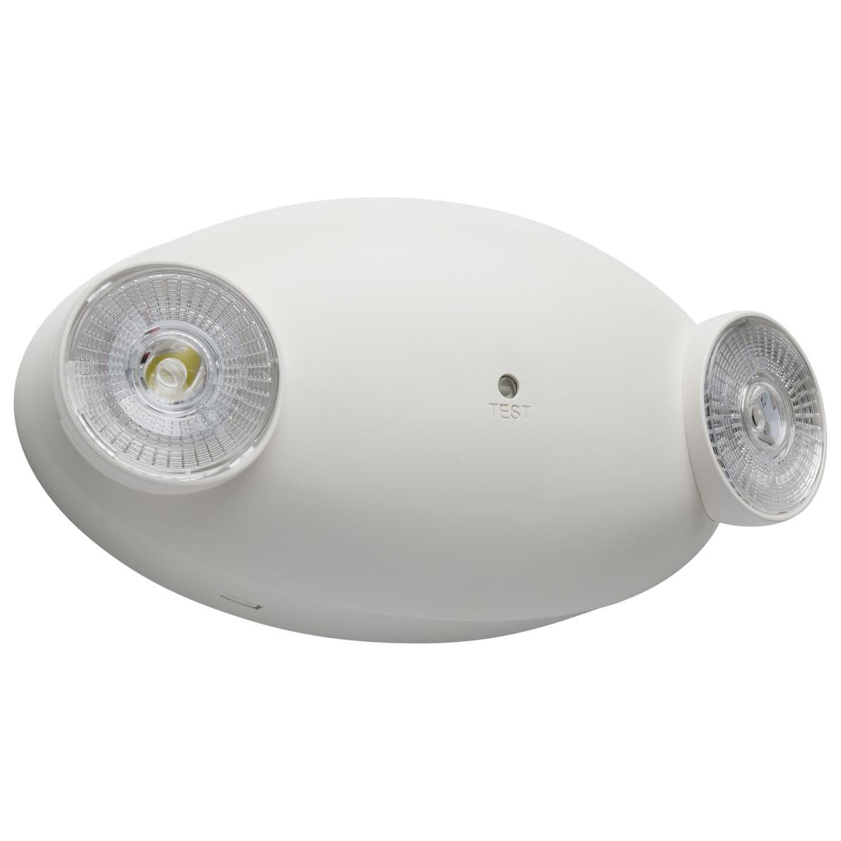 Satco 67-139 Emergency Light Dual Head 120/277 Volts White Finish Remote Compatible