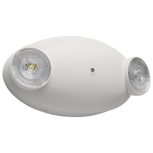 Satco 67-138 Emergency Light Dual Head 120/277 Volts White Finish