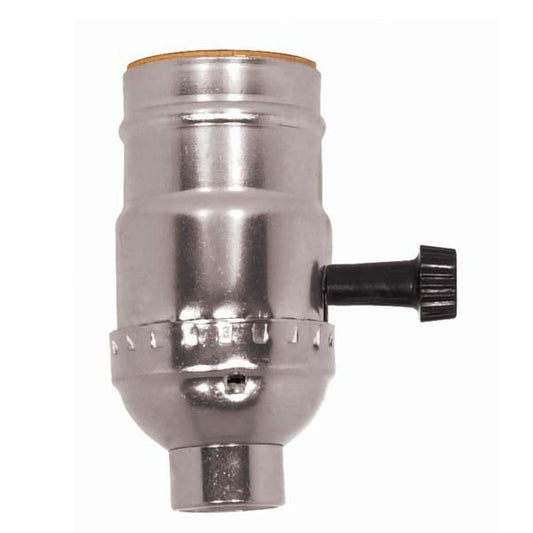 Satco 90-1669 3 Way (2 Circuit) Turn Knob Socket w/Removable Knob