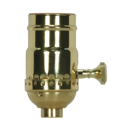 Satco 80-1429 3 Terminal (2 Circuit) Turn Knob Socket w/Removable Knob