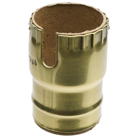 Satco 80-1442 Solid Brass Shell for Pull Chain and Turn Knob Sockets with Paper Liner Polished Brass Finish