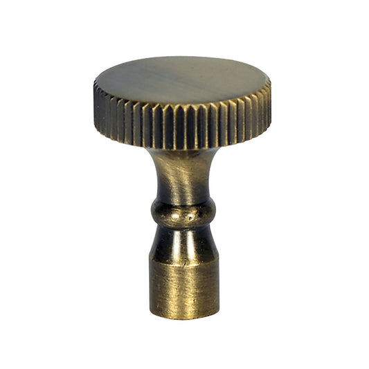 Satco 80-2404 Solid Brass Knob 4/36 Mandrel Antique Brass