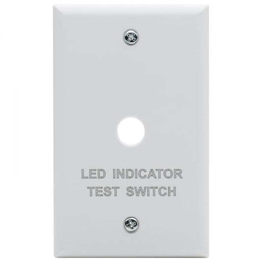 Satco 80-987 Emergency Remote Test Switch Single Gang Plate White Finish