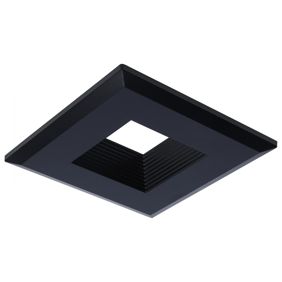 Satco 80-990 Deep Baffle Trim 4 Inch Square Black Finish