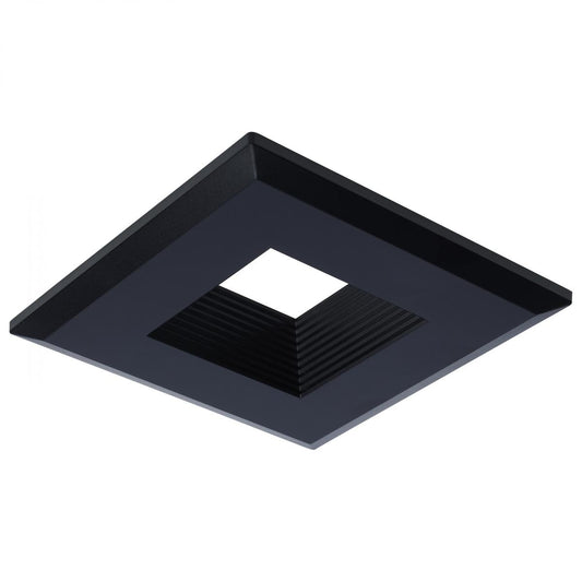 Satco 80-993 Deep Baffle Trim 5/6 Inch Square Black Finish