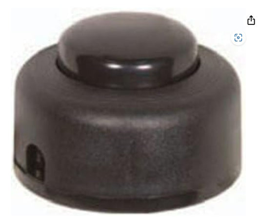 Satco 80-1229 Step-On-Button On/Off Push Switch 2A-125V, 1A-125V, 1A-250V Rating Black Finish (Terminal) Length No Wire 1-1/4" x 2"