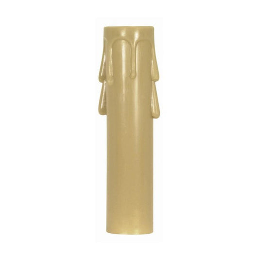 Satco 90-1263 Plastic Drip Candle Cover Antique Plastic Drip 13/16" Inside Diameter 7/8" Outside Diameter 3-1/2" Height