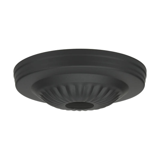Satco 90-1686 Ribbed Canopy Canopy Only Black Finish 5" Diameter 1-1/16" Center Hole