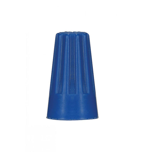 Satco 90-1852 Wire Connector With Spring Inserts For 105C Supply Wire 600V Small Blue Finish 3 #18 Max