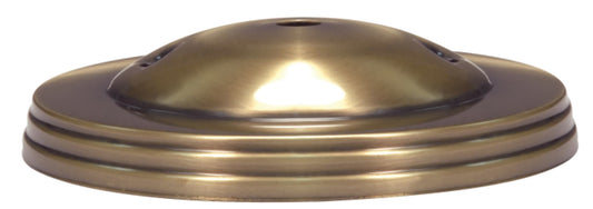 Satco 90-1892 Smooth Canopy Kit And Matching Hardware Antique Brass Finish 5" Diameter 7/16" Center Hole 2-8/32 Bar Holes