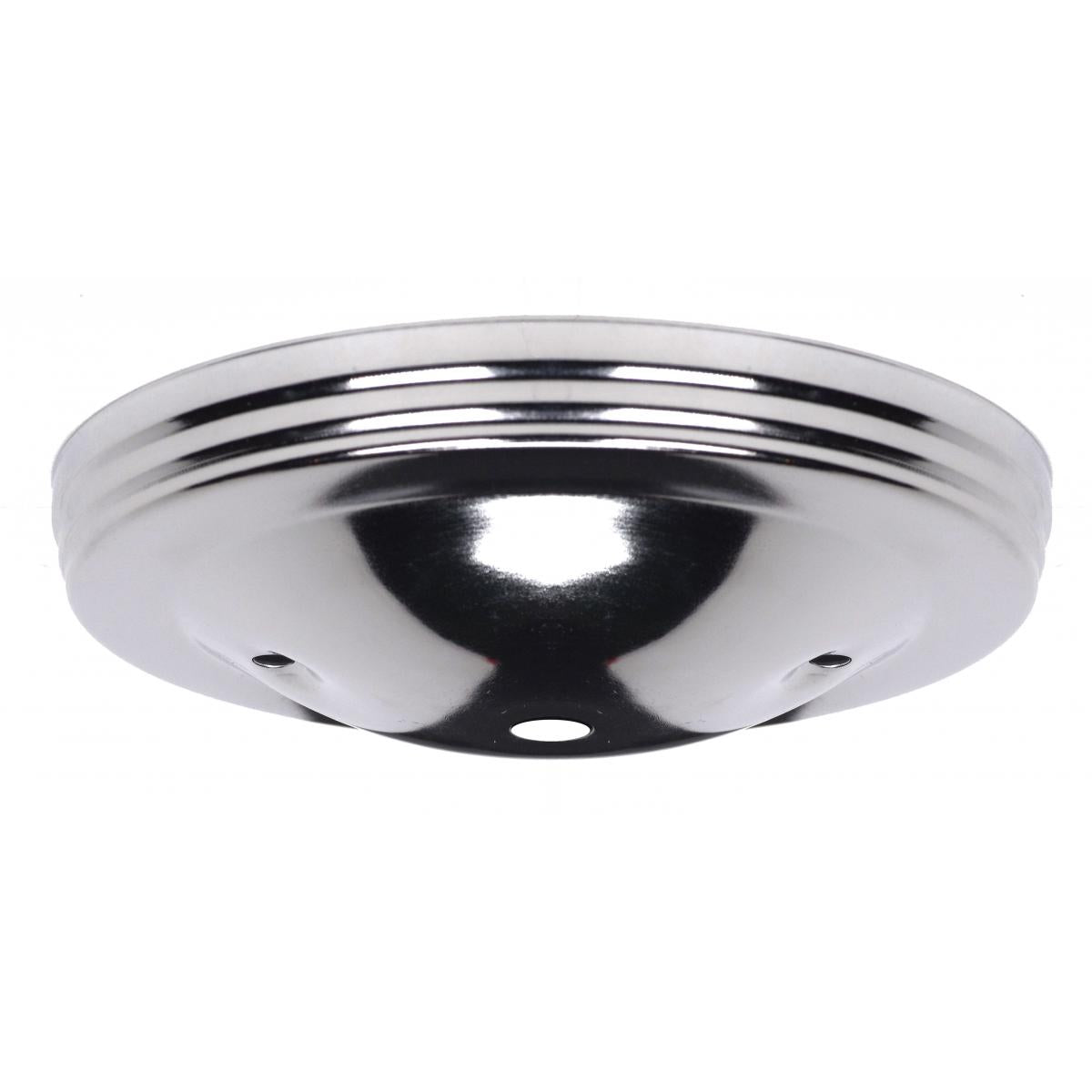 Satco 90-1893 Smooth Canopy Kit And Matching Hardware Polished Nickel Finish 5" Diameter 7/16" Center Hole 2-8/32 Bar Holes