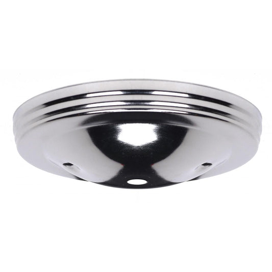 Satco 90-1893 Smooth Canopy Kit And Matching Hardware Polished Nickel Finish 5" Diameter 7/16" Center Hole 2-8/32 Bar Holes