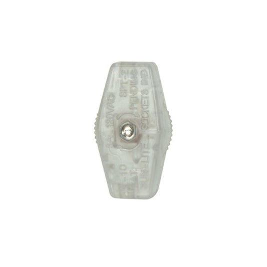 Satco 90-2425 On-Off Cord Switch For 18/2 SPT-1 6A-125V, 3A-250V, 3A-120V, 3A-125V Silver Finish