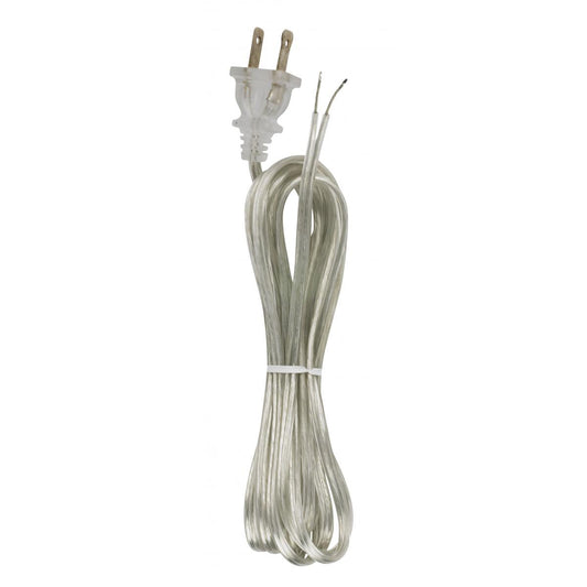 Satco 90-2464 18/2 SPT-1-105C All Cord Sets - Molded Plug - Tinned Tips 3/4" Strip with 2" Slit 48" Hank - 150 Ctn. 10 Ft.