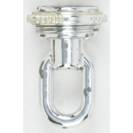 Satco 90-337 1/4 IP Matching Screw Collar Loop With Ring 25lbs Max Chrome Finish