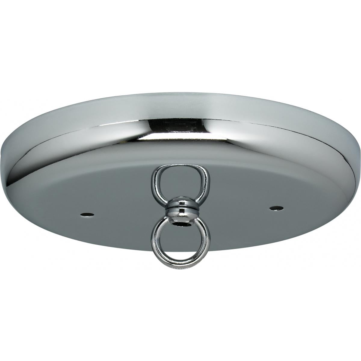 Satco 90-891 Contemporary Canopy Kit Chrome Finish 5" Diameter 7/16" Center Hole 2-8/32 Bar Holes Includes Hardware 10lbs Max