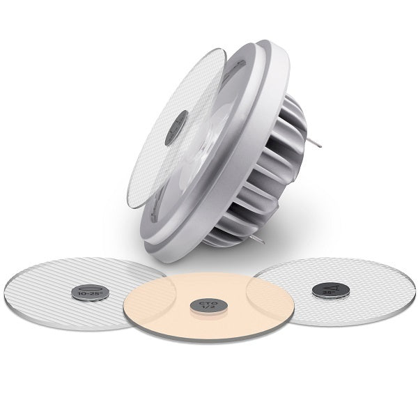 Soraa AC-E-GC-2525-00-S1 SNAP 4 inch circular beam spreader 25 degree lens set with Soraa LED lamp