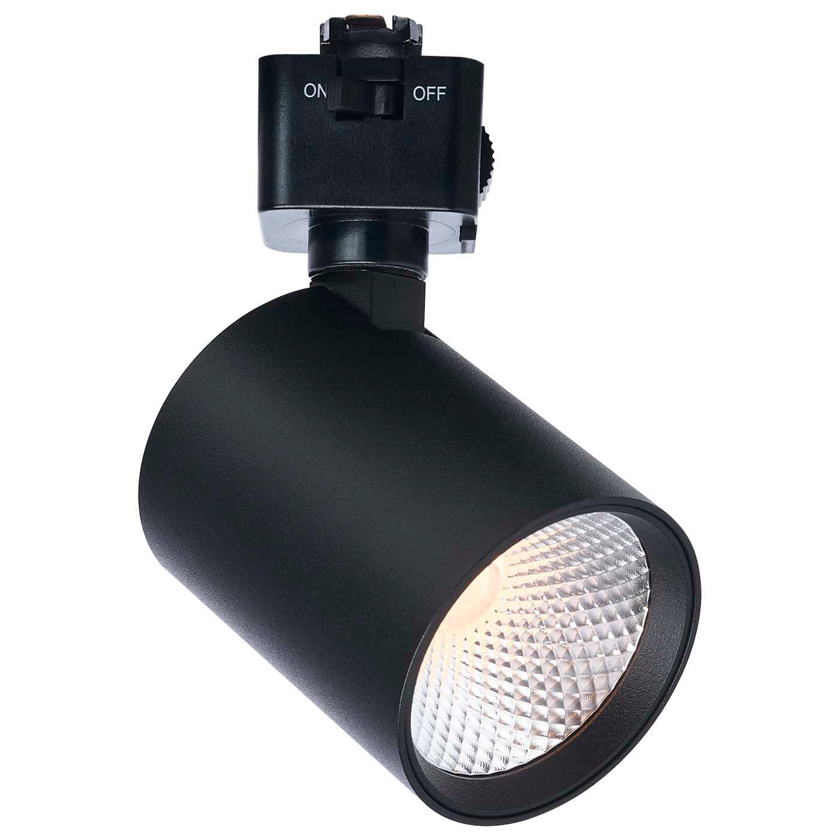 Satco JH5065 8 Watt LED Track Head  2700K/3000K/3500K/4000K/5000K CCT Selectable  Dim to Warm  J Style  48 Degree Beam Angle  120 Volt  Black  Round