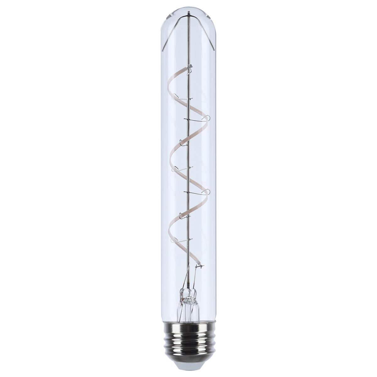 Satco S10522 6T9/CL/LED-GF/COIL/927/2CD 6 Watt LED; Reminiscent; Flex Gray Coil Filament; T9; Medium Base; 2700K CCT; Clear; 120 Volt; 2-Pack