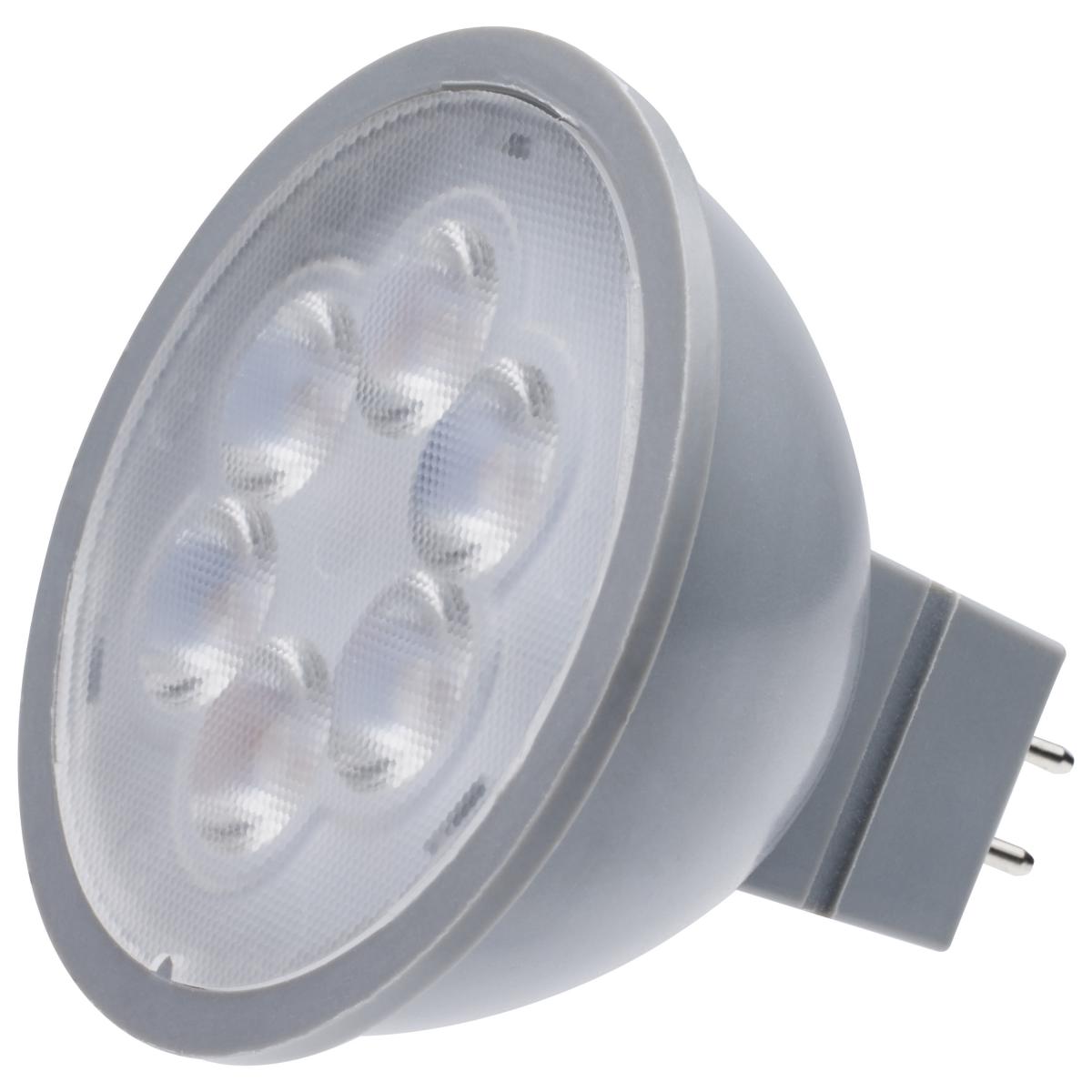 Satco S11389 4.5 Watt MR16 LED Silver Finish 3000K GU5.3 Base 360 Lumens 12 Volt
