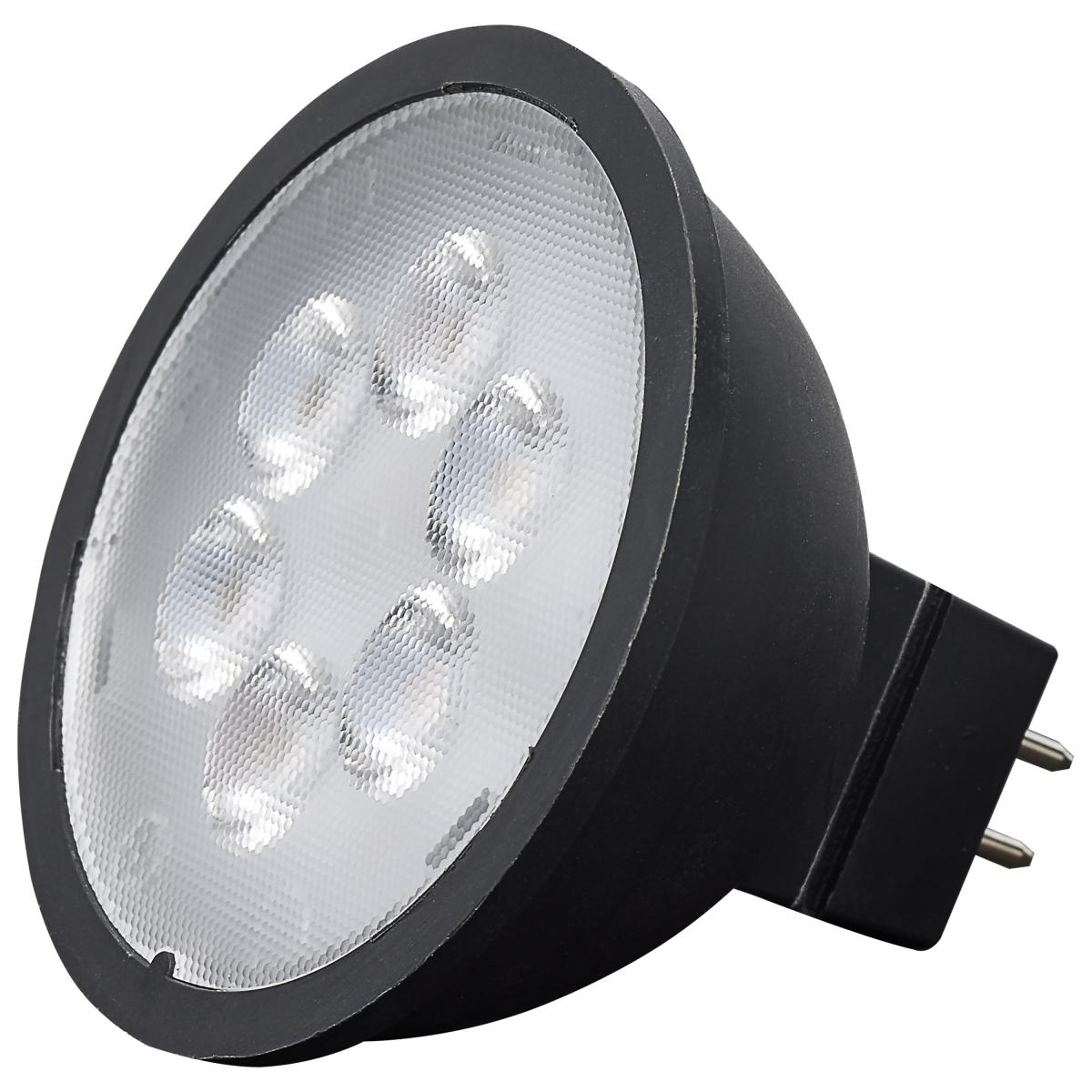 Satco S11399 6.5 Watt MR16 LED Black Finish 5000K GU5.3 Base 500 Lumens 12 Volt