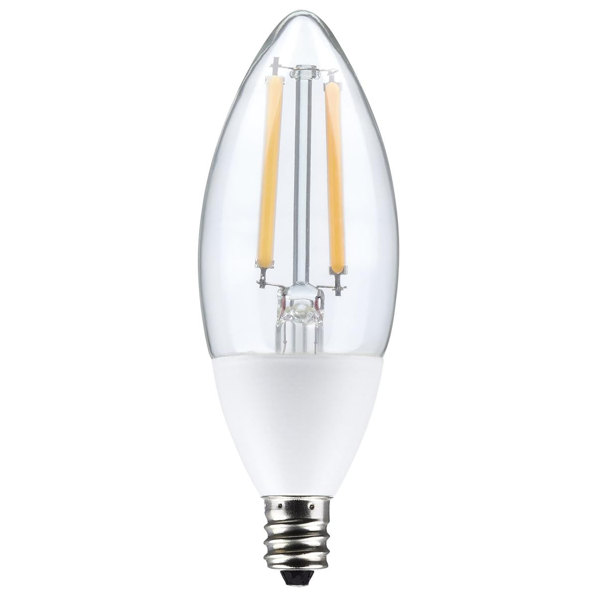 Satco S11477 5 Watt B11 Dusk to Dawn LED 2700K Candelabra Base 120 Volt 90 CRI With Photocell
