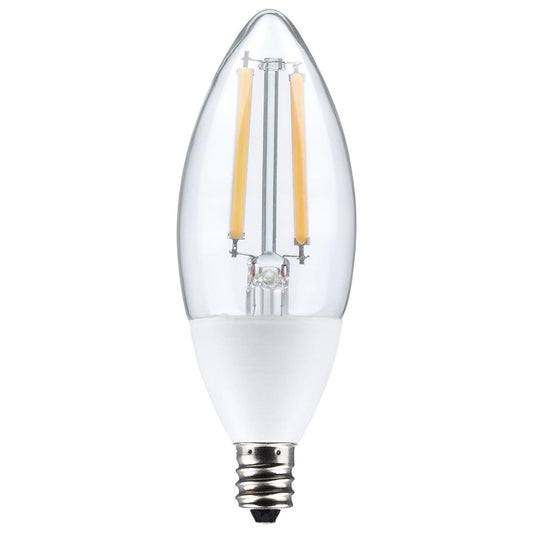 Satco S11477 5 Watt B11 Dusk to Dawn LED 2700K Candelabra Base 120 Volt 90 CRI With Photocell