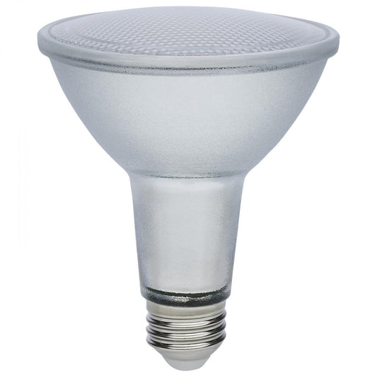 Satco S11497 12 Watt Econo LED PAR30LN 3000K 35 Degree Beam Angle Medium Base 120-277 Volt Silver Finish