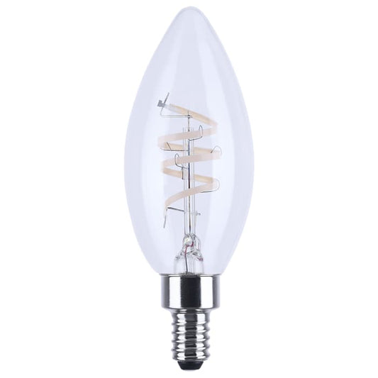Satco S11533 4B11/CL/LED-GF/COIL/930/E12 4 Watt B11 LED Reminiscent Flex Gray Coil Filament E12 3000K 120 Volt