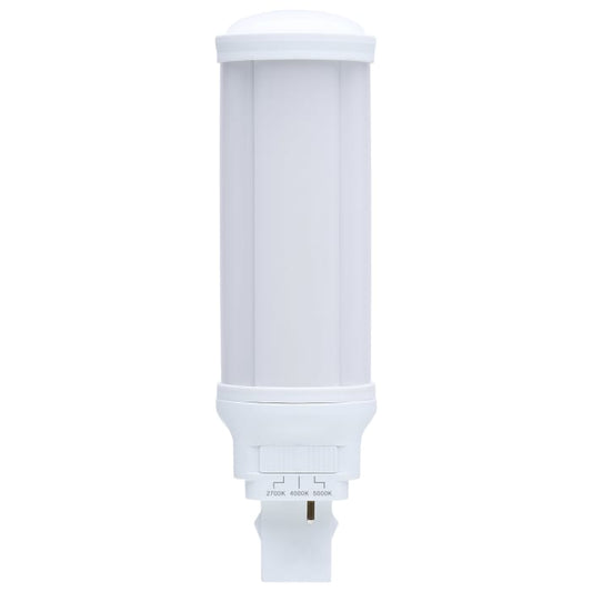 Satco S11545 14W/LED/CFL/3CCT/BP/GX32D-2 14 Watt LED PL 27K/4K/5K CCT Selectable GX32d-2 Base 22W CFL Replacement Type B Ballast Bypass 120-277 Range Voltage