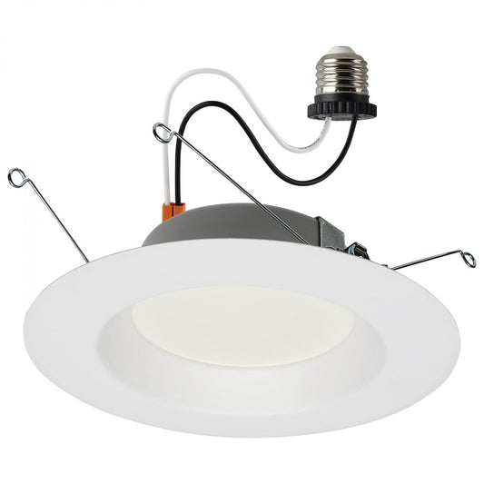 Satco S11642 12.5 Watt LED Downlight Retrofit 5-6" 2700K 120 Volts Dimmable White Finish