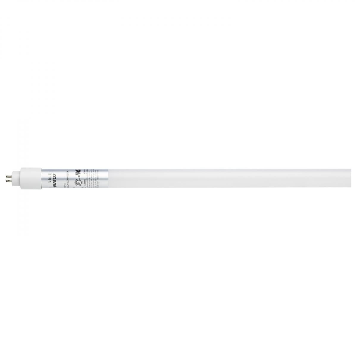 Satco S11652 13 Watt 4 Foot T5 LED CCT Selectable G5 Base Type B Ballast Bypass Single or Double Ended Wiring White Finish 120-277 Volt