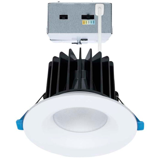 Satco S11670 24WLED/DW/DNL3/FS/RND/DD/WH 16/20/24 Watt LED Remote Driver Downlight 27K/30K/35K/40K/50K CCT Field Selectable Round White Finish Dual Dimming 120-277 Volt