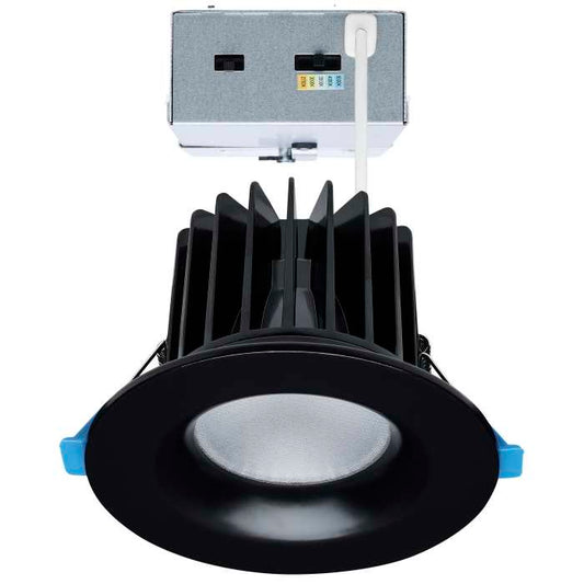 Satco S11671 24WLED/DW/DNL3/FS/RND/DD/BK 16/20/24 Watt LED Remote Driver Downlight 27K/30K/35K/40K/50K CCT Field Selectable Round Black Finish Dual Dimming 120-277 Volt