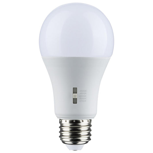 Satco S11790 5 Watt A19 LED Medium Base CCT Selectable 120 Volt White Finish